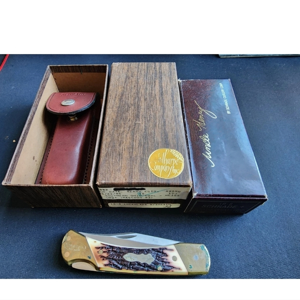 Shrade Uncle Henry Pocket Knife 10 Yr Award Raccoon Coal Mine #3 Southern Ohio